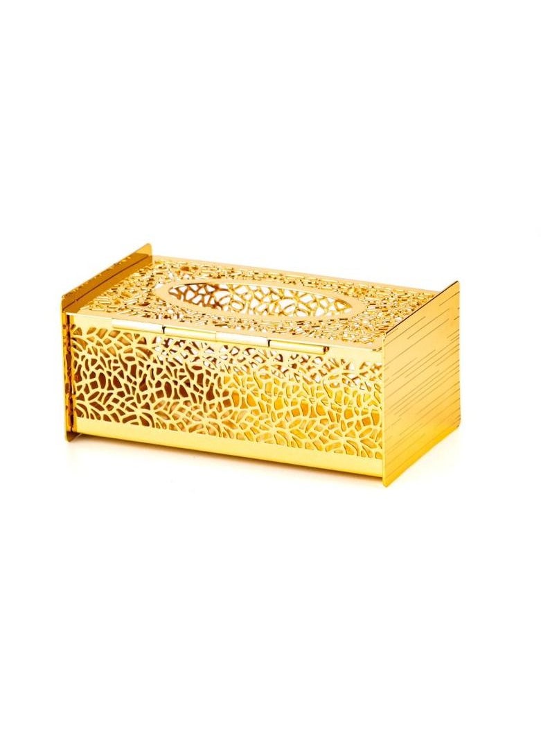 تحفة - علبة منديل فاخرة ميني شبك ذهبي - Image 1