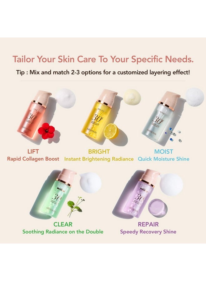 MENOKIN 30 Seconds Quick Bubble Mask 3 Sets (Lift Bright Moist) Korean Facial Mask Glowy Skin With Collagen 8Types Hyaluronic Acid Instant Bright Moisturizing For Time Saving Skin Care - Image 4
