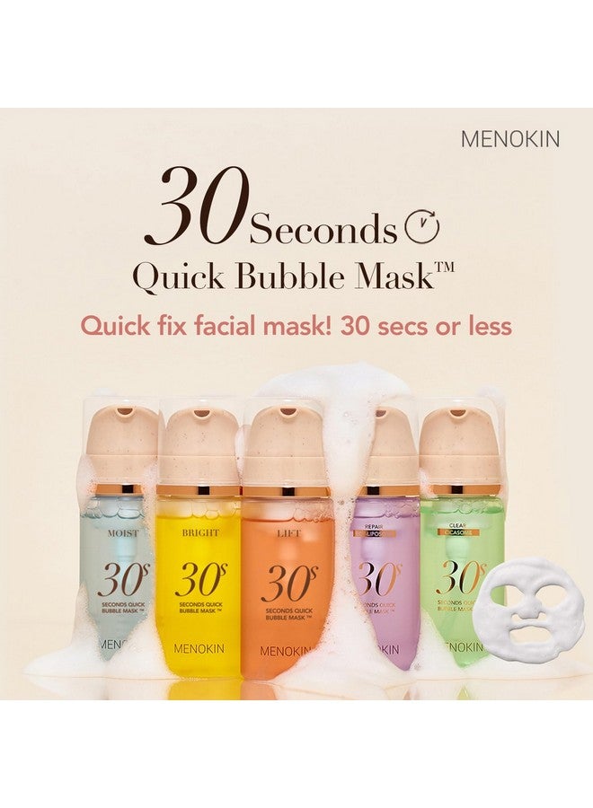 MENOKIN 30 Seconds Quick Bubble Mask 3 Sets (Lift Bright Moist) Korean Facial Mask Glowy Skin With Collagen 8Types Hyaluronic Acid Instant Bright Moisturizing For Time Saving Skin Care - Image 2