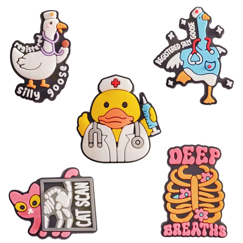 YMHOETS 30pcs Nurses Shoe Charms for Women Men Cute Medical Clogs Charms Accessories for Adults Shoe Decoration Party Favor - Image 2