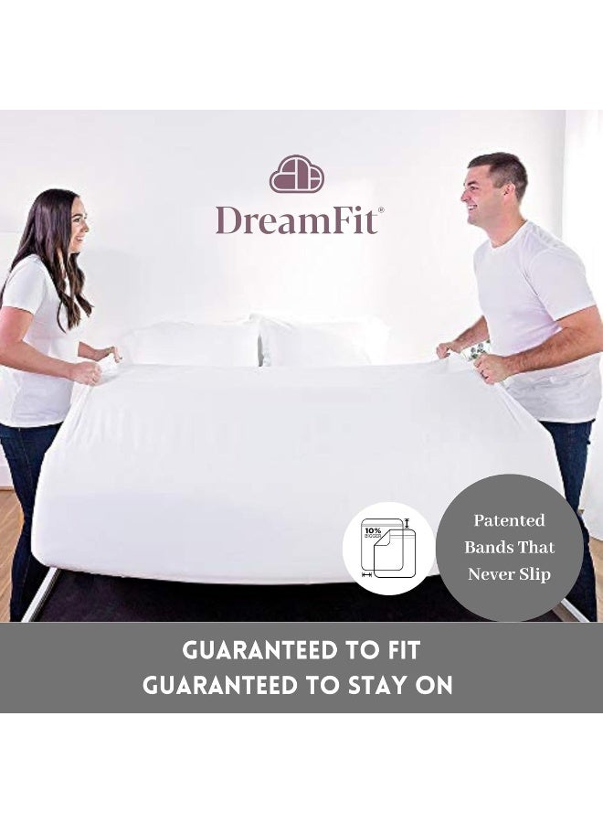 DreamFit Degree 4 Made in The USA 100% Egyptian Cotton Sheets Set Twin XL Blue - Image 5