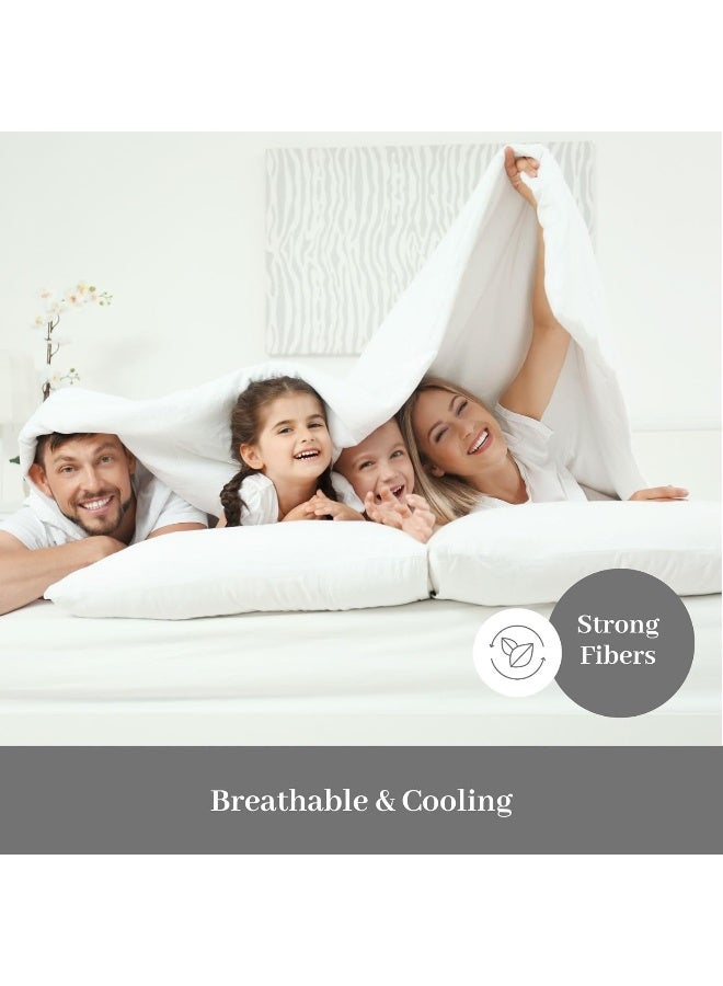 DreamFit Degree 4 Made in The USA 100% Egyptian Cotton Sheets Set Twin XL Blue - Image 2