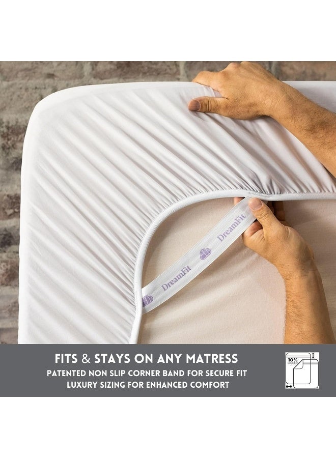 DreamFit Degree 4 Made in The USA 100% Egyptian Cotton Sheets Set Twin XL Blue - Image 4