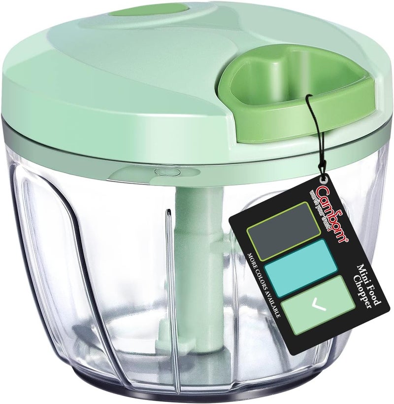 Cambom Chopper Food Chopper Vegetable Chopper, Chopper Hand String Vegetable Chopper Onions Cutter for Vegetable Fruits Nuts Durable BPA Free Food Safe Material 650ML（Green） - Image 1