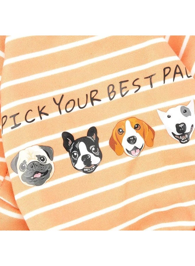 Small and Medium Dogs, Pet Rompers, Cotton, Pajamas, Fashion, Striped Pattern, Breathable, Jumpsuit, Comfortable, Overalls, Puppies, Chihuahua, Clothes, Cat Clothes, Apparel, Girl, Boys, Loungewear, Sleepwear, Spring, Summer, Hair Loss Prevention - Image 2