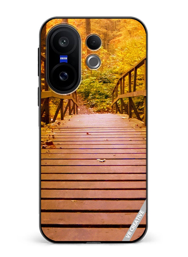 Protective Case Cover For Vivo X200 FE Bridge To The Jungle Design Multicolour