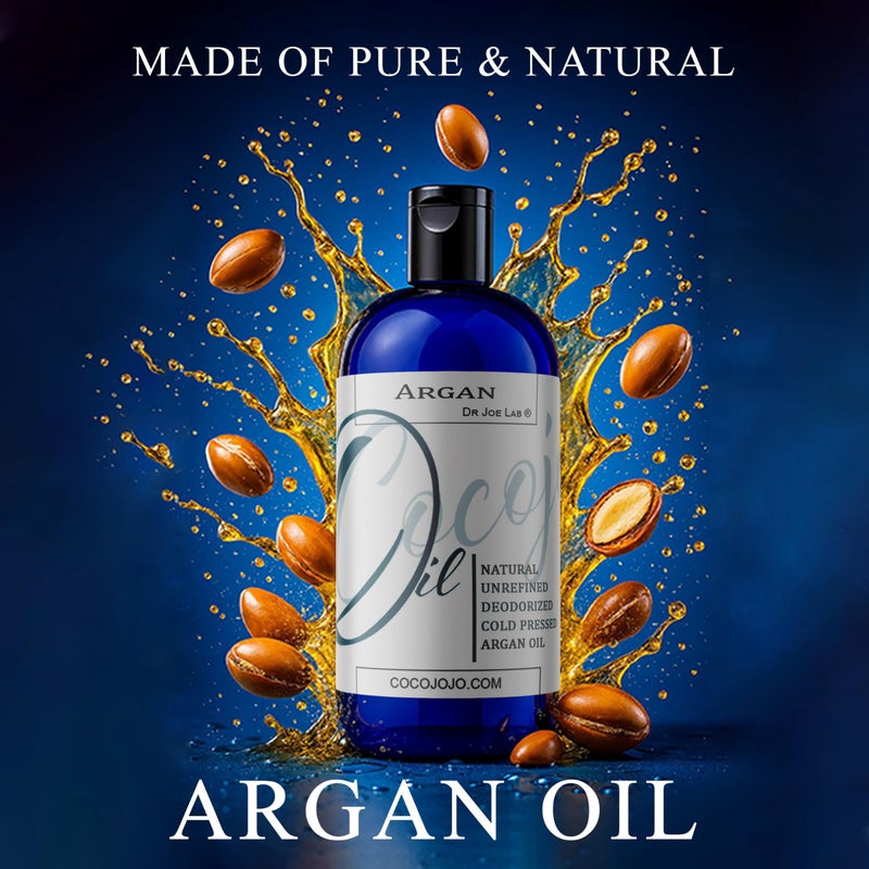Cocojojo Argan Oil Deodorized, Argan Oil for Hair, Hair Treatment Oils, 100% Pure Organic for Face, Unrefined Unscented Cold Pressed Extra Virgin - 8 Oz (Pack of 1) - Image 2