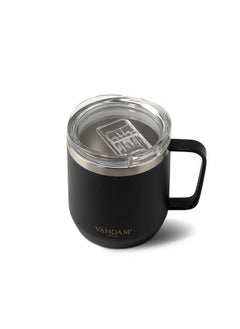 VAHDAM Insulated Coffee Mug Drift 300Ml Flask ; Hot & Cold Travel Mug For Tea & Coffee ; Coffee Mug With Lid ; Fda Approved Double Wall Tumbler 18 8 Stainless Steel Sipper Black  - Image 4