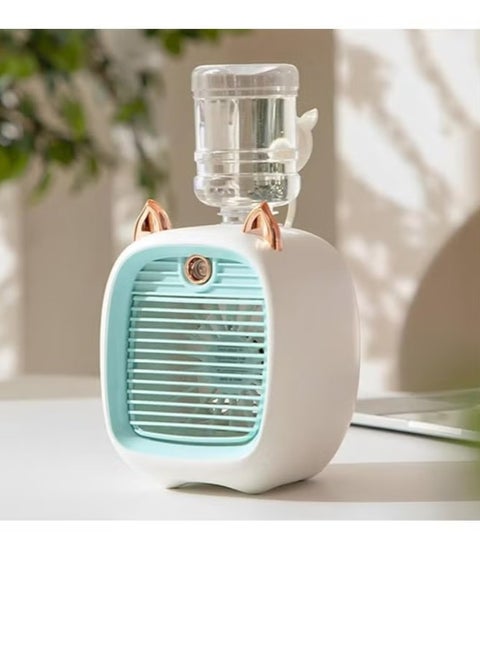 Mini USB Cooling Fan Portable Rechargeable Desk Fan for Home Office Small Water Spray Fan for Desktop Outdoor Personal Cooling Device