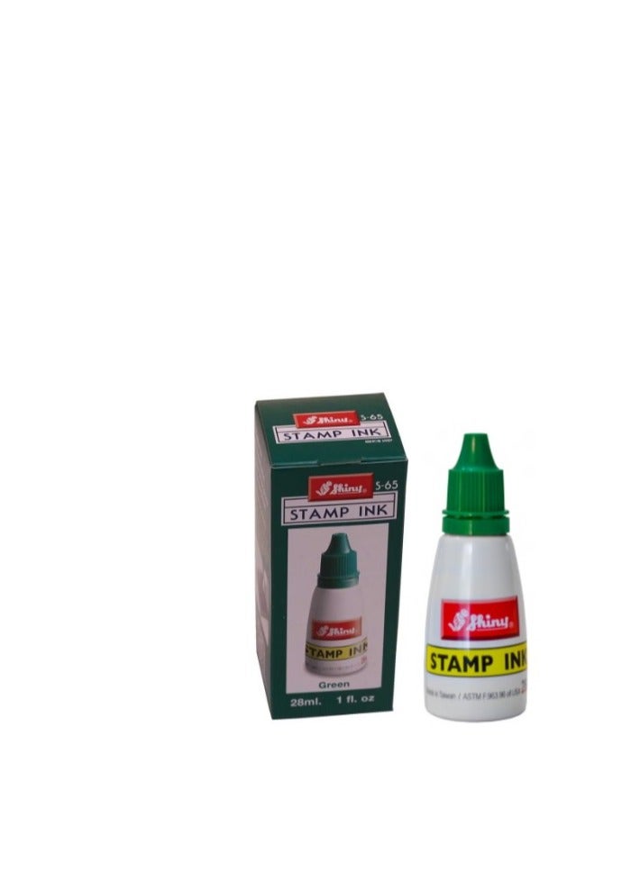 Shiny GREEN Refill Ink, Premium Water-Based Refill Ink for Rubber Stamps, 1oz - Image 2