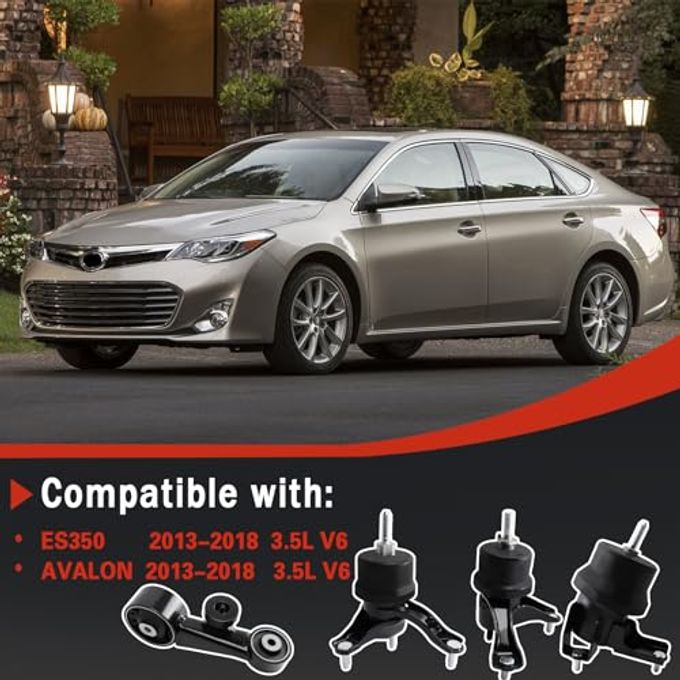 QRYIPPDM Engine Motor And Transmission Mount Kit Compatible With 2013-2018 Es350 3.5L V6 & 2013 2014 2015 2016 2017 2018 Avalon 3.5L V6 Auto 4Pcs Oe: A42017Hy A62036Hy A62060 A4288 - Image 3