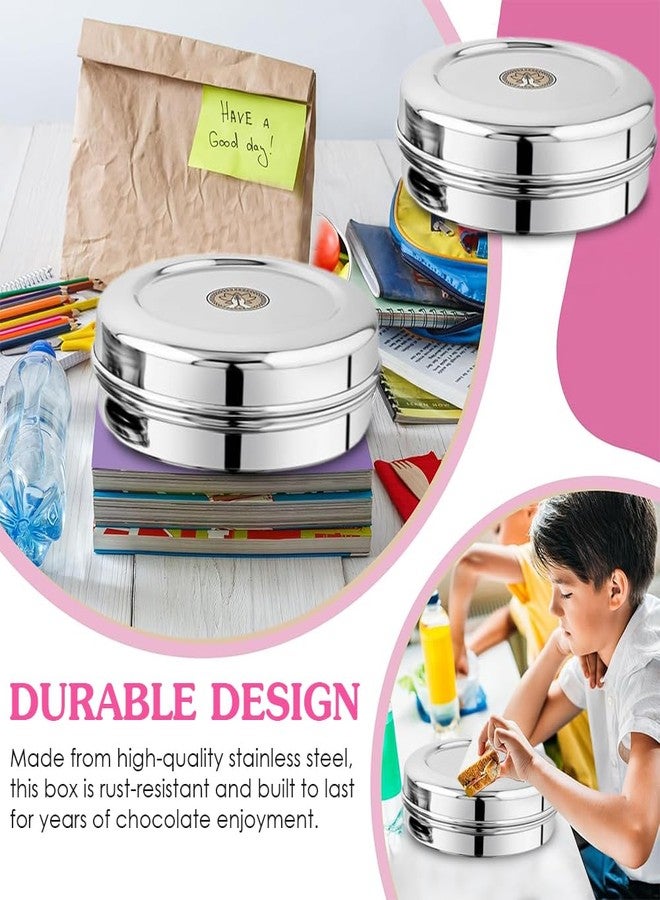 Ammantran Stainless Steel Chocolate Box | Durable & Stylish Storage for Chocolates, Dry Fruits, Snacks & Sweets | Hygienic, Rust-Resistant, Reusable (550ML (6Pc)) - Image 4