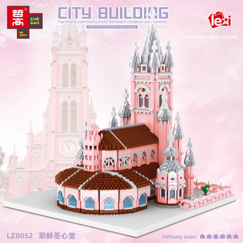 Lezi Micro-Diamond Small-Particle Building Blocks Building Series Taj Mahal Yellow Crane Tower Tiananmen Square National Style Model Street View - Image 5