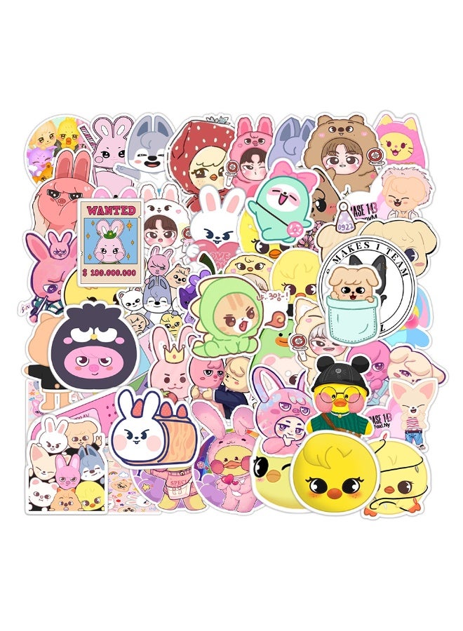 NIBEMINENT 50 Pcs Stray Kids SKZOO Deco Kit Waterproof Stickers, High Definition Printing Bright Colors, Suitable for Laptop Skateboard Luggage Water Bottle Guitar DIY - Image 1