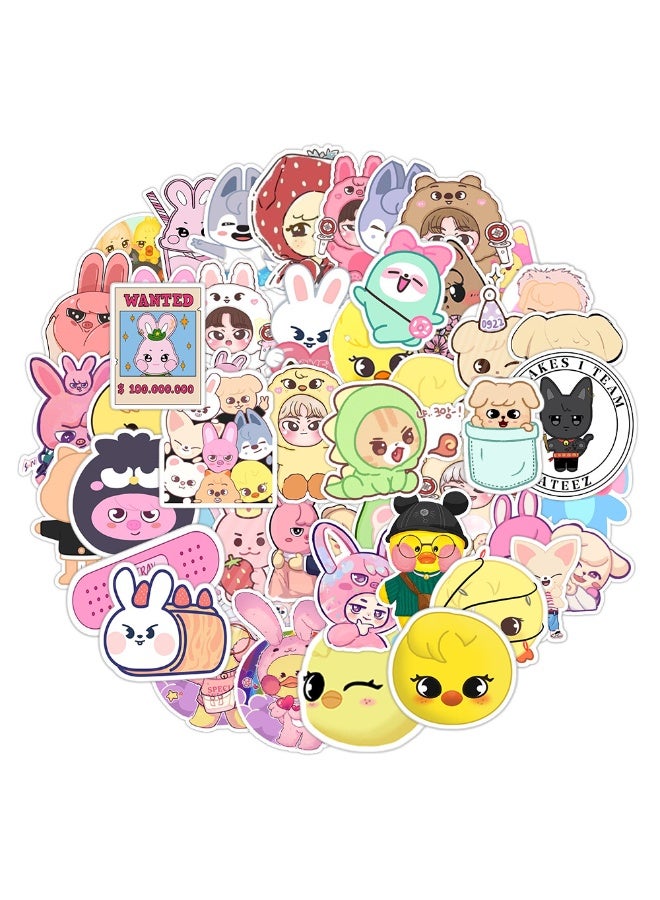 NIBEMINENT 50 Pcs Stray Kids SKZOO Deco Kit Waterproof Stickers, High Definition Printing Bright Colors, Suitable for Laptop Skateboard Luggage Water Bottle Guitar DIY - Image 3