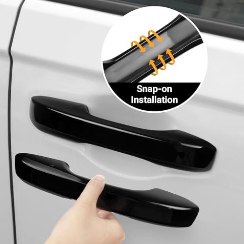 Bercicci Car Door Handle Cover Protector Compatible with Honda 2023-2025 Accord/HRV & 2023-2026 CRV & 2022-2025 Civic Hybrid (Include HEV) Accessories Glossy Black ABS Material - Image 3