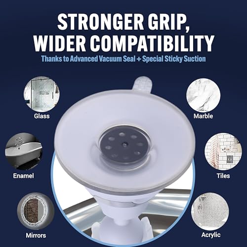 MIRRORVANA Fogless Shower Mirror for Shaving with Upgraded Suction, Anti Fog Shatterproof Surface and 360° Swivel, No Magnification, 6.3" x 6.3" (Chrome) - Image 4