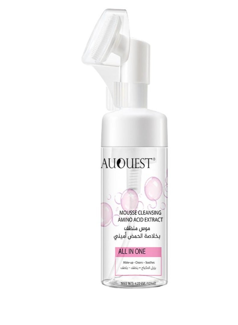 AuQuest Cleansing mousse with amino acid extract, cleanser, removes, cleanses, soothes, 125 ml