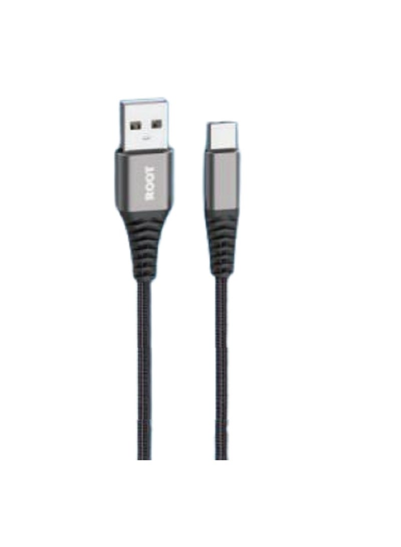 رووت كيبل تايب سي أسود قماش 1.2M روت - Image 3