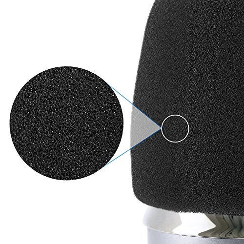 SUNMON Microphone Foam Windscreen Cover for Blue Yeti, Yeti Pro and Yeti X Microphones, the Mic Pop Filter Mask Shield also suit MXL and Audio Technica (Black) - Image 4