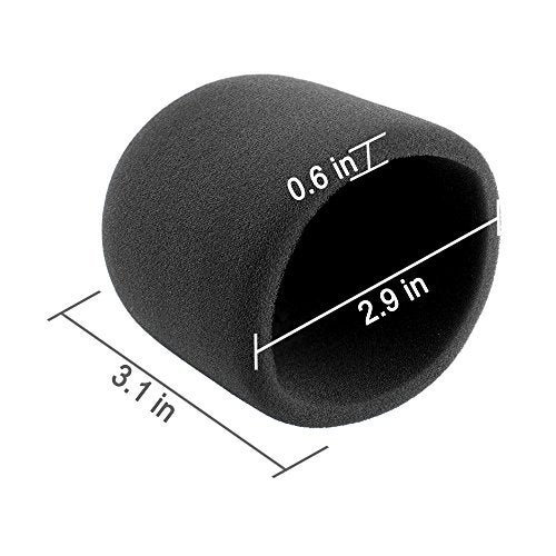 SUNMON Microphone Foam Windscreen Cover for Blue Yeti, Yeti Pro and Yeti X Microphones, the Mic Pop Filter Mask Shield also suit MXL and Audio Technica (Black) - Image 3