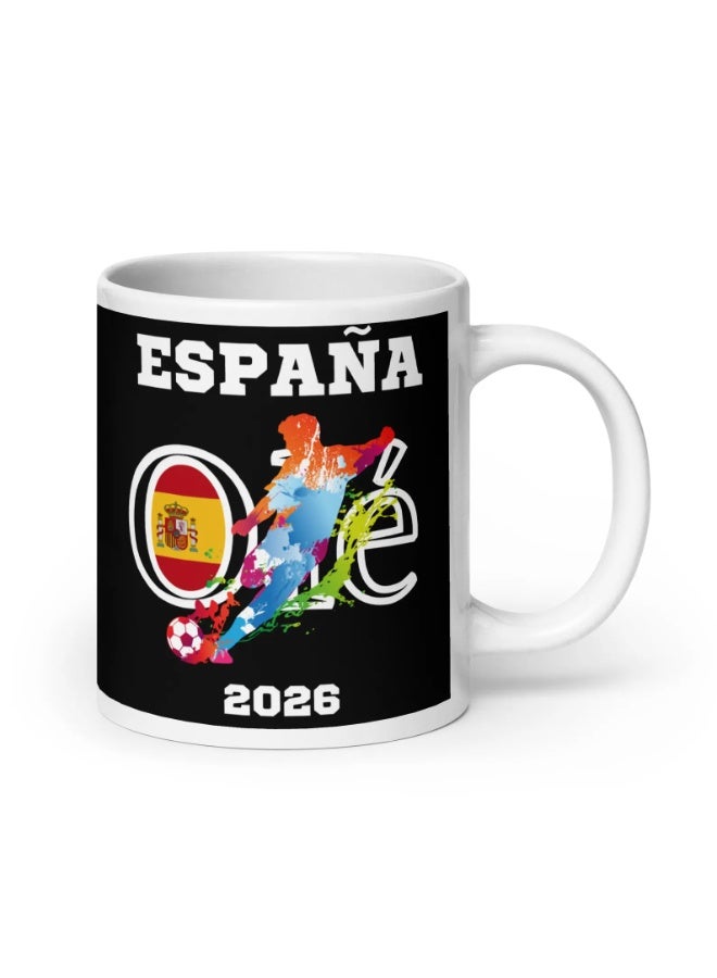 راين كوب مشجع كرة قدم إسبانيا 2026 - تصميم كرة القدم إسبانيا أوليه - Image 1