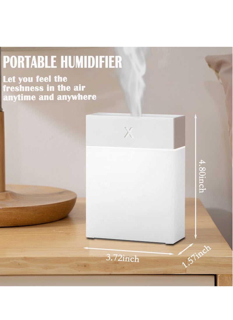 Excefore - Portable Small Humidifier, 280ml Portable Humidifier, Mini Cool Mist Humidifier with Night Light, USB Personal Desktop Humidifier for Bedroom, Office, Auto Shut-Off, Ultra-Quiet - Image 1