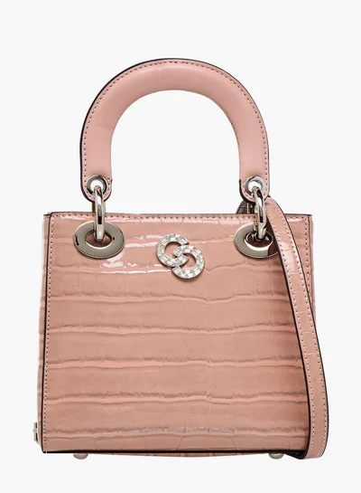 Celeste Textured Tote Bag with Detachable Strap and Button Closure