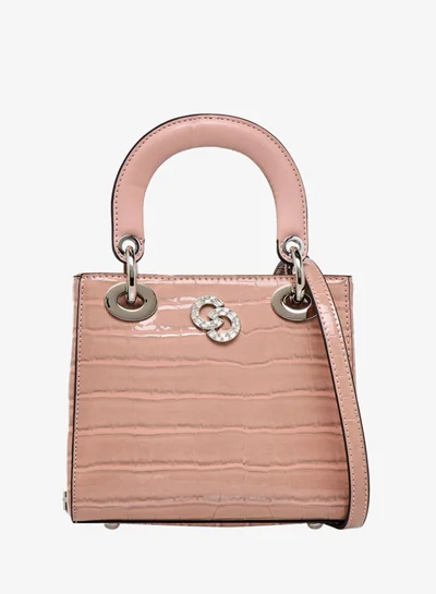 Celeste Textured Tote Bag with Detachable Strap and Button Closure