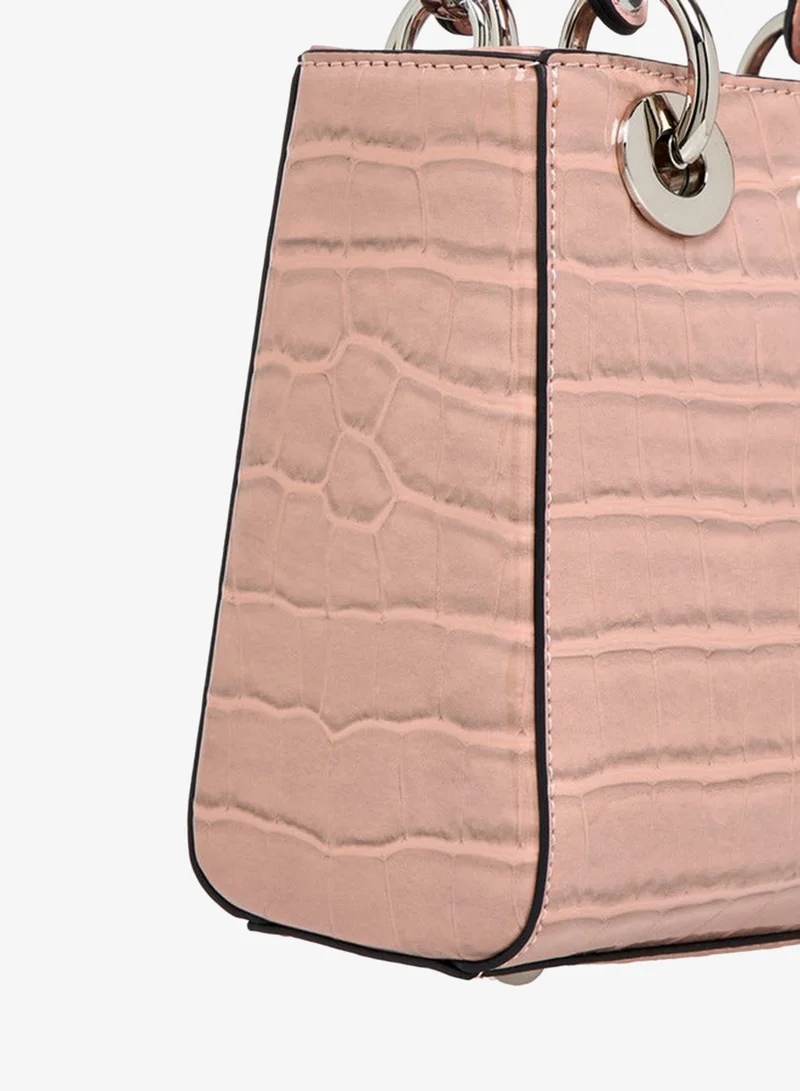 Celeste Textured Tote Bag with Detachable Strap and Button Closure