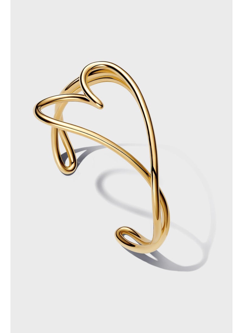 PANDORA Organically Shaped Heart Bangle  - Image 1