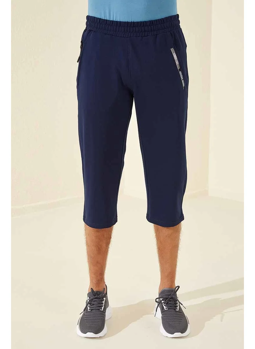 Tommy Life Indigo Men's Front Pocket Detailed Standard Pattern Classic Leg Capri-83092_1