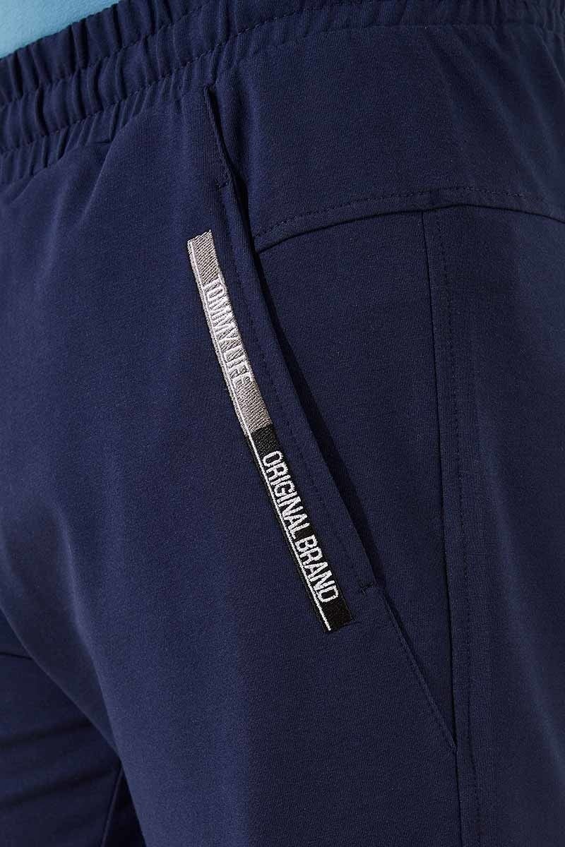 Tommy Life Indigo Men's Front Pocket Detailed Standard Pattern Classic Leg Capri-83092_1  - Image 2