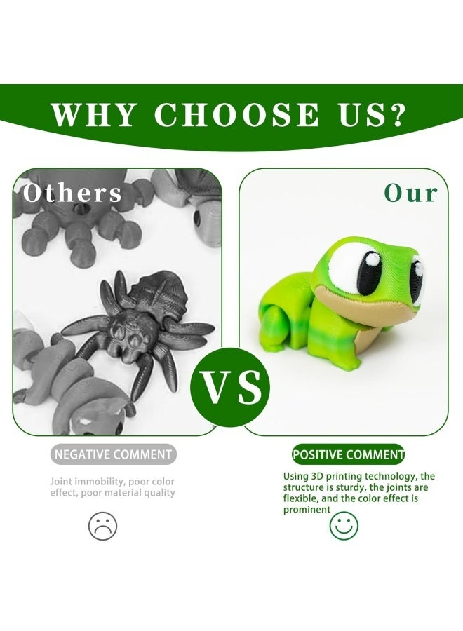 3D Printed Mini Frog 4 Pcs for Office Desktop Ornament Small Animal Party and Home Decor Gift for Frog Lovers - Image 5