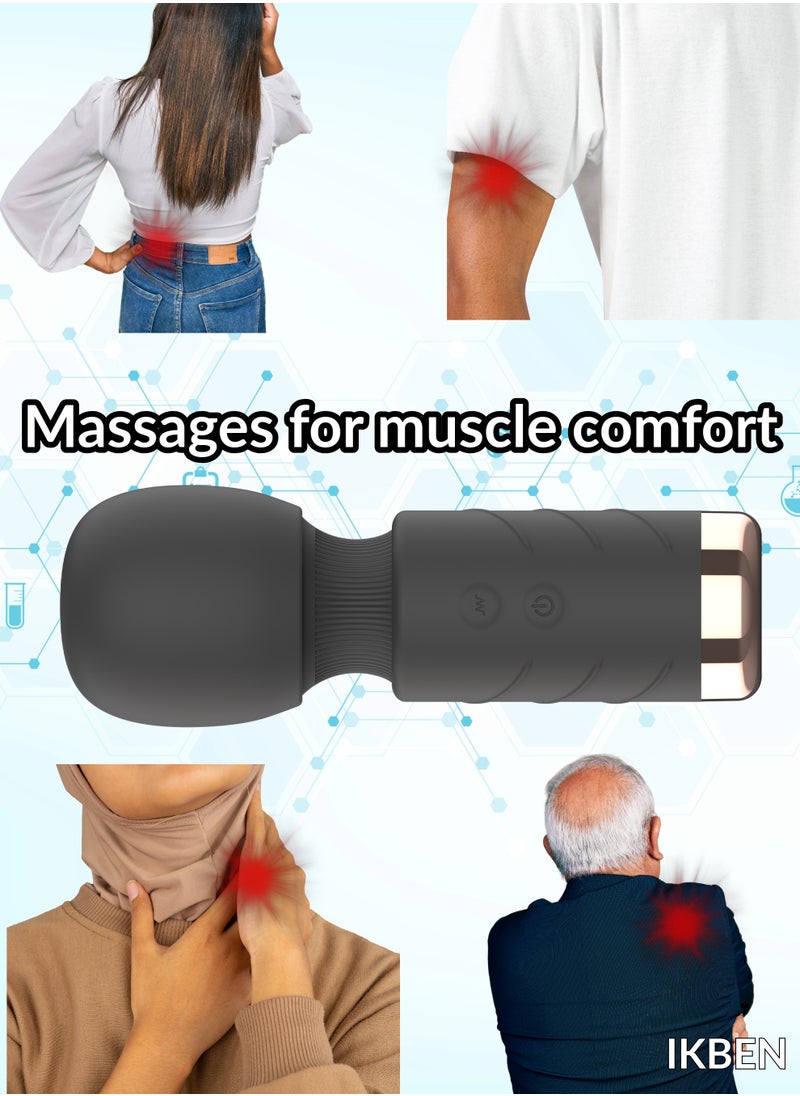 IKBEN - IKBEN Micro Massage Stick – Handheld Massager for Pain Relief, Muscle Relaxation, body and Facial Massage, IPX5 Waterproof, 10 Massage Modes, Compact and Easy to Carry - Image 1
