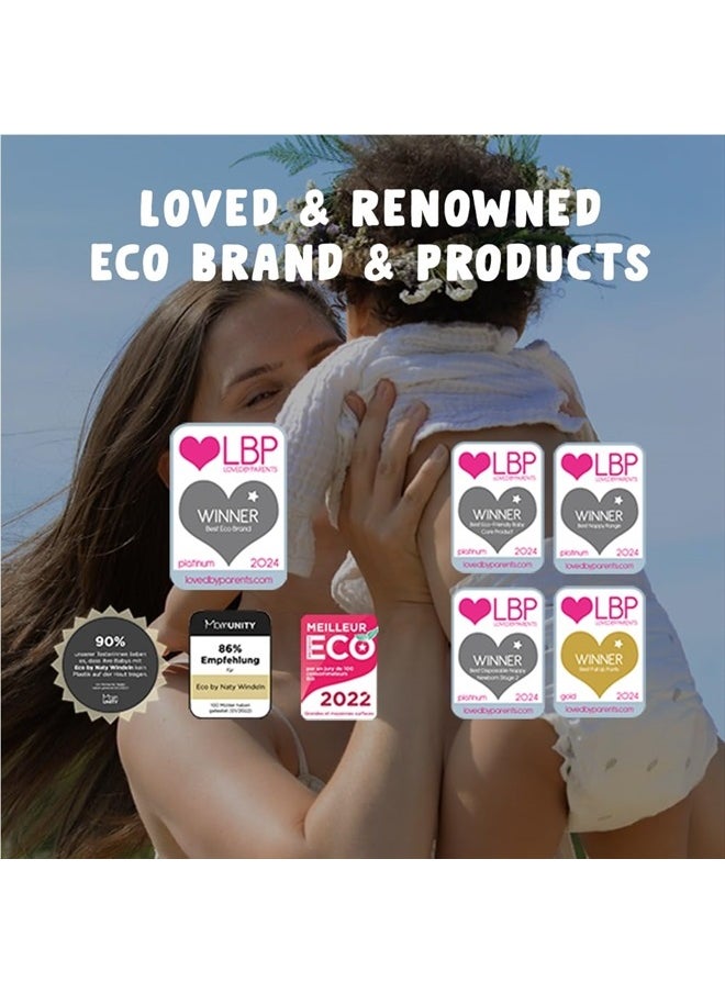 ECO by Naty Baby Diapers - Plant-Based Eco-Friendly Diapers, Great for Baby Sensitive Skin and Helps Prevent Leaking (Size 2, 132 Count)  - Image 5