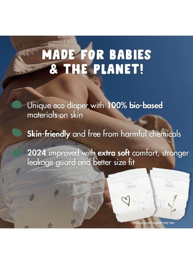 ECO by Naty Baby Diapers - Plant-Based Eco-Friendly Diapers, Great for Baby Sensitive Skin and Helps Prevent Leaking (Size 2, 132 Count)  - Image 3