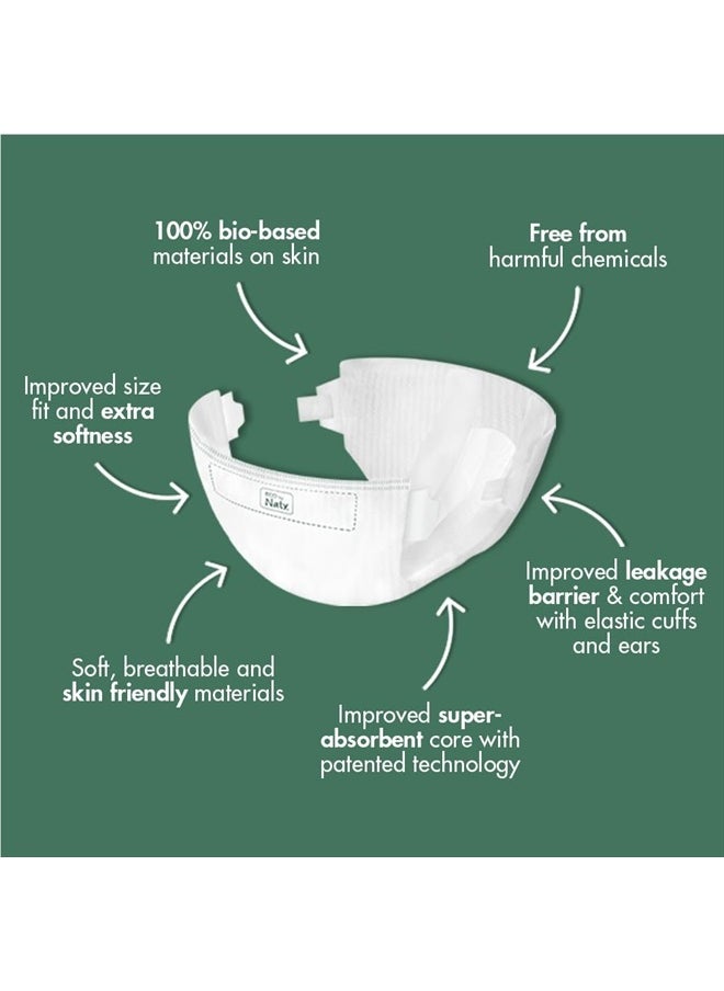 ECO by Naty Baby Diapers - Plant-Based Eco-Friendly Diapers, Great for Baby Sensitive Skin and Helps Prevent Leaking (Size 2, 132 Count)  - Image 2