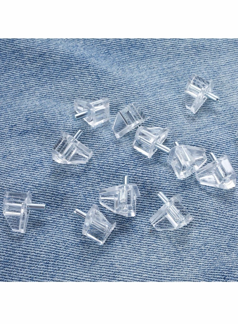 Plastic Shelf Pins, 100 Pieces 5mm Clear Shelf Pegs for Shelves, Cabinet Support Replacement Pegs for Kitchen Furniture Book Shelves - Image 4