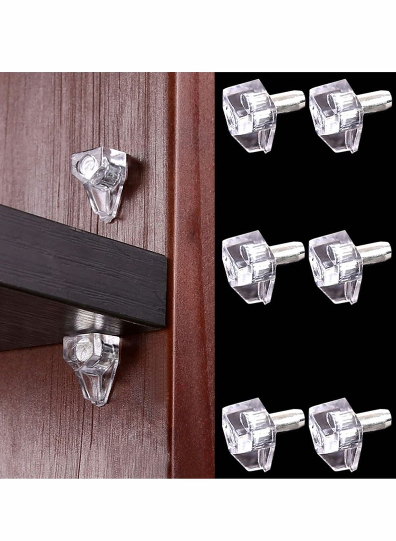 Plastic Shelf Pins, 100 Pieces 5mm Clear Shelf Pegs for Shelves, Cabinet Support Replacement Pegs for Kitchen Furniture Book Shelves - Image 5