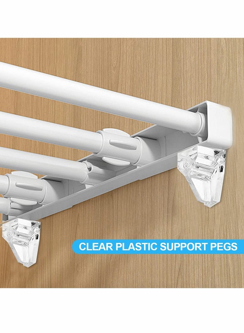 Plastic Shelf Pins, 100 Pieces 5mm Clear Shelf Pegs for Shelves, Cabinet Support Replacement Pegs for Kitchen Furniture Book Shelves - Image 3