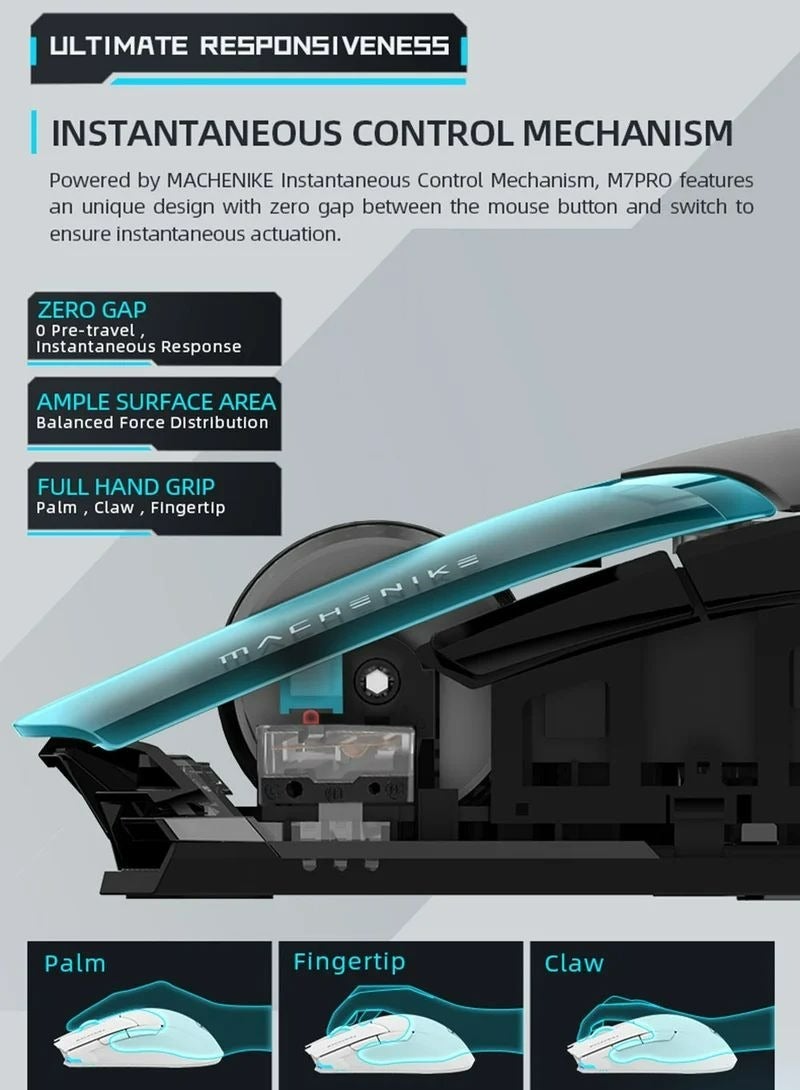 MACHENIKE T19 Dual-Mode Gaming Mouse 2400 DPI Wireless & Wired for Laptop/PC - Image 5