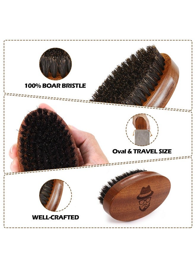 Sosoon Beard Brush For Men, 100% Pure Boar Bristle Beard Brush, Beard Grooming Set Including Beard Comb, 2 Pcs Mustache Scissors, And Travel Bag - Image 2