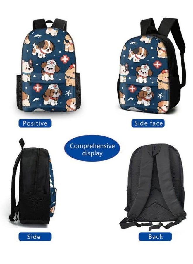 [Super new special offer] Cartoon theme bag three-piece set | double-shoulder + hand-held + storage pen bag | gift self-use good-looking - 852  - Image 3