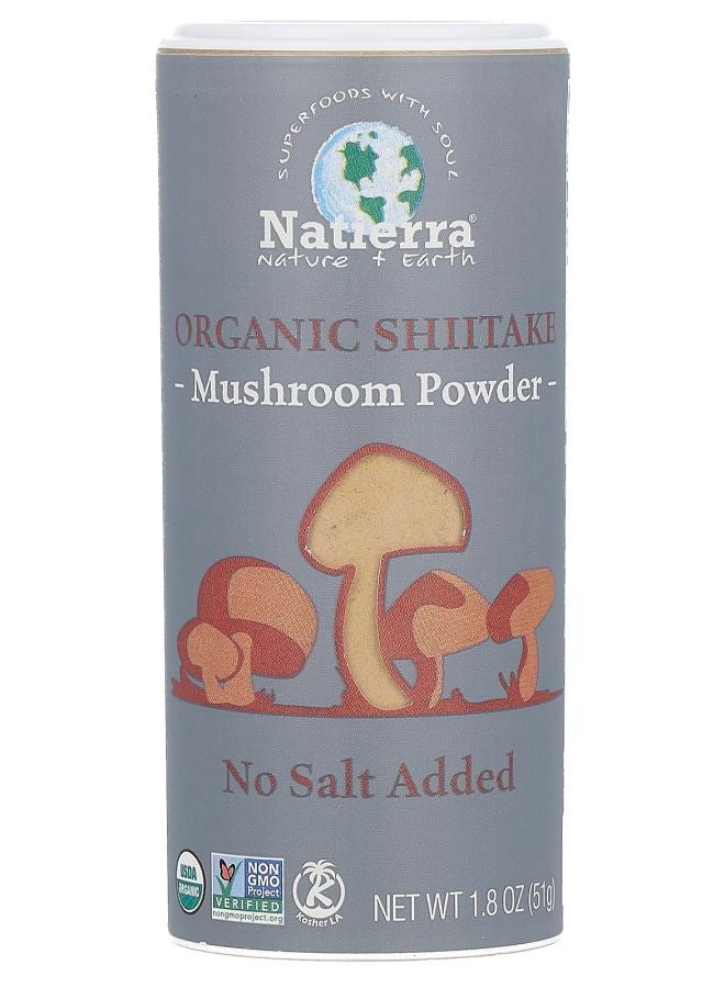 Organic Shiitake Mushroom Powder Shaker 1.8 oz (51 g)