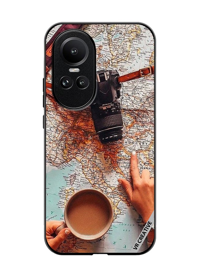 VR CREATIVE Protective Case Cover For Oppo Reno 10 Pro Planning Next Adventure Design Multicolour - Image 1