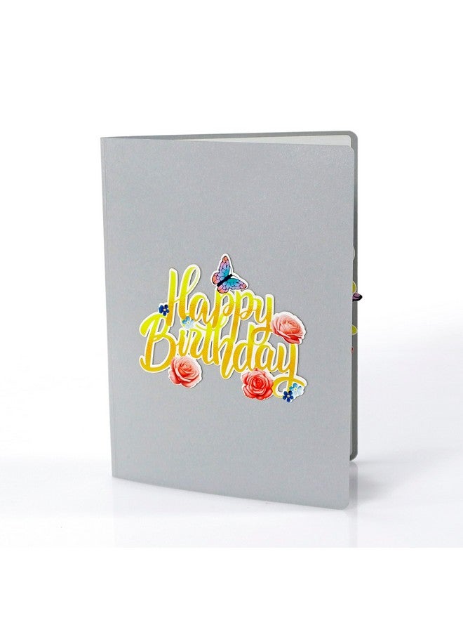 CUT POPUP.COM Cutpopup Happy Birthday Floral, Birthday Card Pop Up, 3D Popup Greeting Card (Happy Birthday Floral) - Image 4