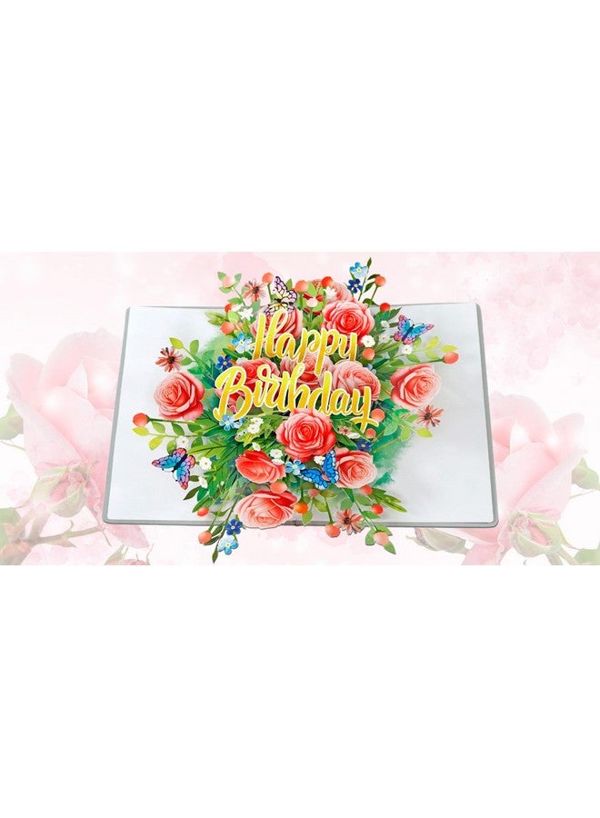 CUT POPUP.COM Cutpopup Happy Birthday Floral, Birthday Card Pop Up, 3D Popup Greeting Card (Happy Birthday Floral) - Image 3