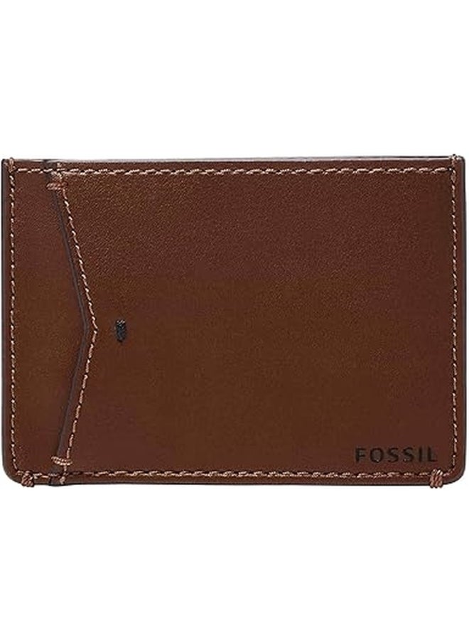 FOSSIL - Fossil Men's Joshua Vegan Cactus Slim Minimalist Card Case Front Pocket Wallet for Men - Image 1
