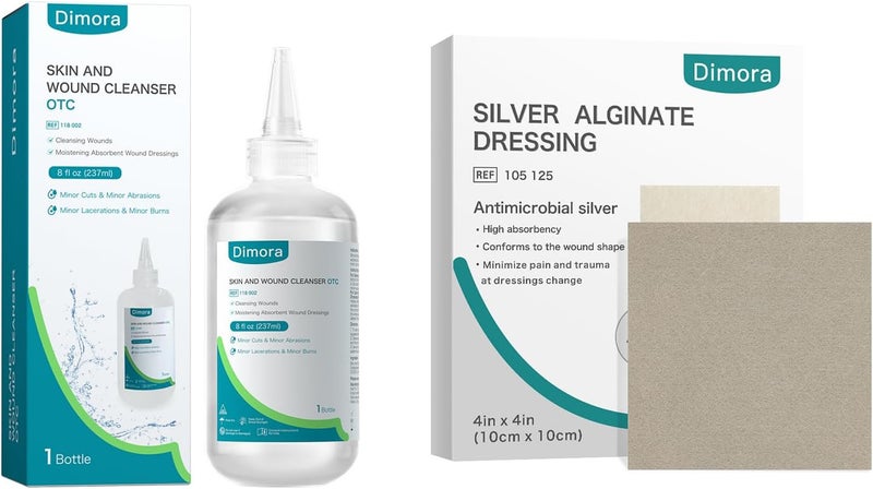 Dimora Upgrade Silver Calcium Alginate Wound DressingDimora Skin and Wound Cleanser - Image 1